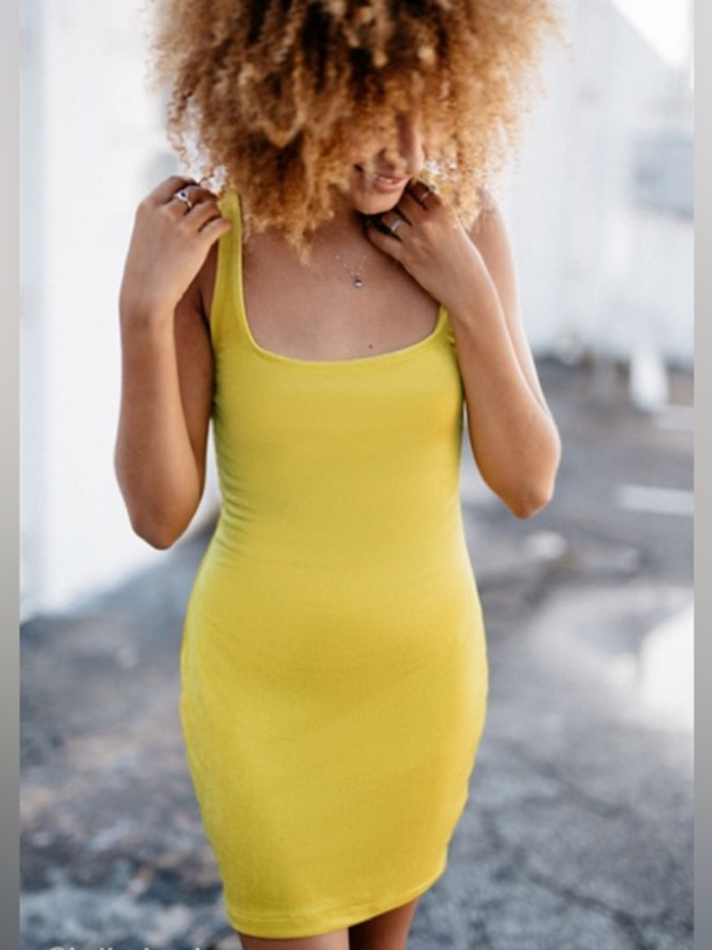 Urban Outfitters Yellow Velvet Mini Dress